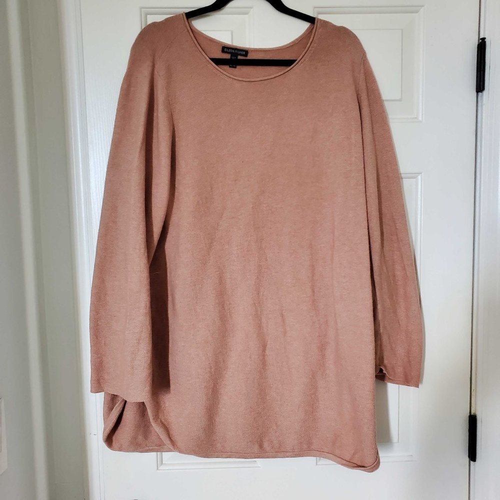 Eileen Fisher Cotton Long Sleeve Oversized Top sz XL